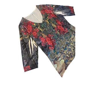 Ethereal Hippie blouse top 2X fairy hippie new age  stretch comfort 3/4 sleeve